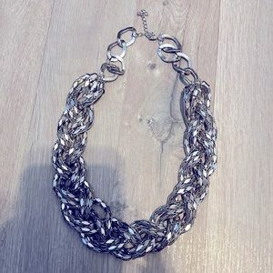 Silver chunky costume jewelry